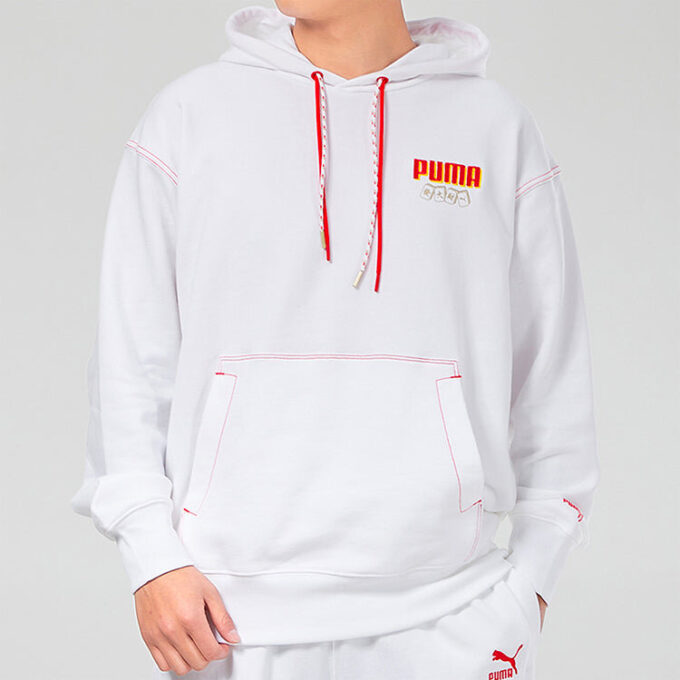 Sudadera con capucha YOTOX “Blanco Rojo Amarillo”
