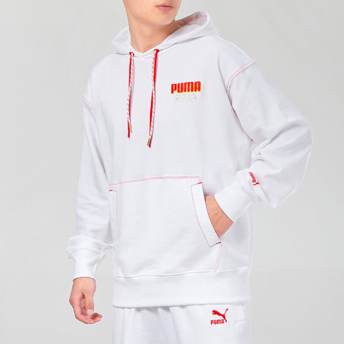 Sudadera con capucha YOTOX “Blanco Rojo Amarillo”