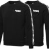 Sudadera con cinta con el logo en blanco y negro