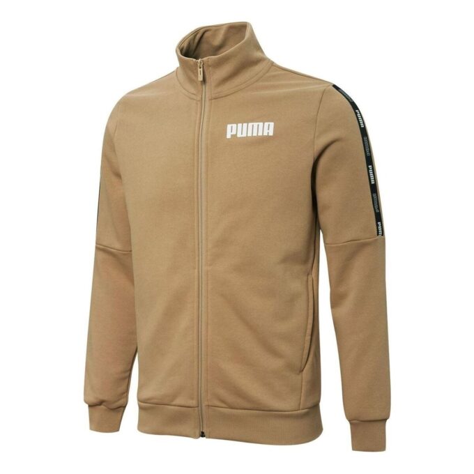 Sudadera con cremallera completa de felpa francesa Tape “Marrón”