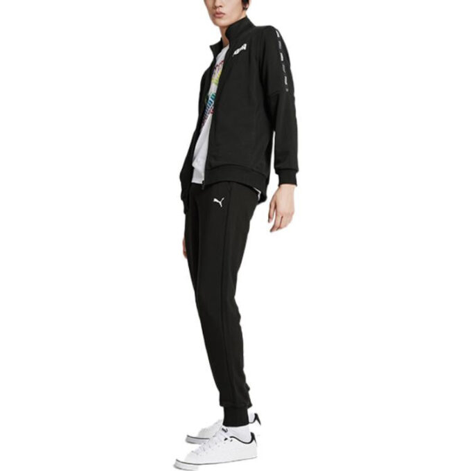 Sudadera con cremallera completa de felpa francesa Tape “Negra”
