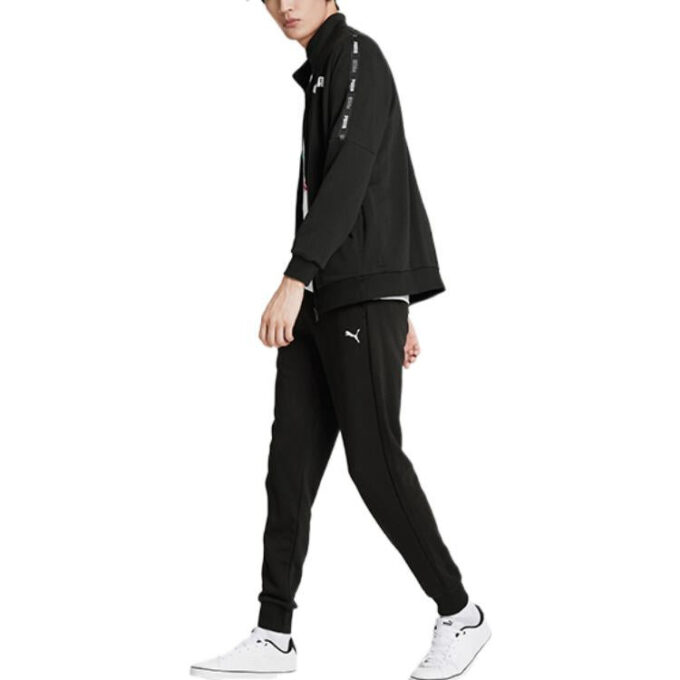 Sudadera con cremallera completa de felpa francesa Tape “Negra”