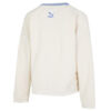 Sudadera con cuello en V y logo para mujer, color blanco