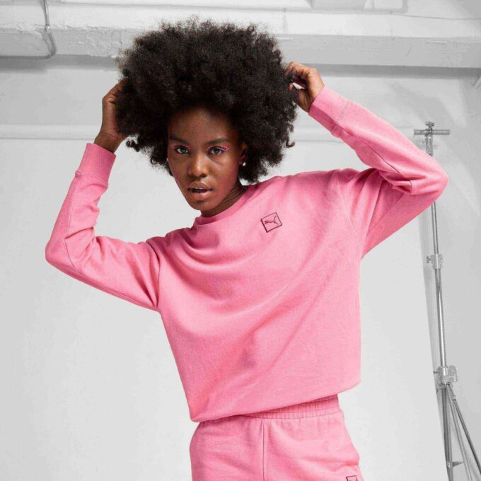 Sudadera con cuello redondo cómoda para mujer Elevated Essentials Sudadera con cuello redondo cómoda para mujer Elevated Essentials