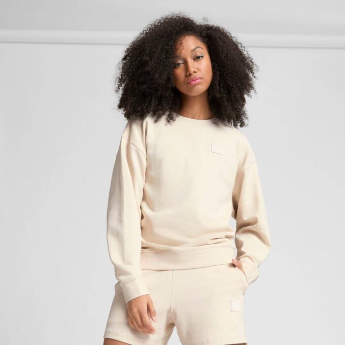 Sudadera con cuello redondo cómoda para mujer Elevated Essentials Sudadera con cuello redondo cómoda para mujer Elevated Essentials