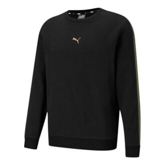 Sudadera con cuello redondo Metallic Nights “Negro Dorado”