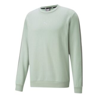 Sudadera con cuello redondo Metallic Nights “Verde oliva y blanco”