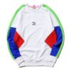Sudadera con cuello redondo PUMA TFS para hombre, color blanco