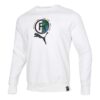 Sudadera con cuello redondo y estampado de juego “Blanco, negro y verde”