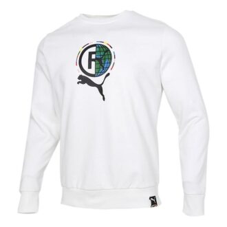 Sudadera con cuello redondo y estampado de juego “Blanco, negro y verde”
