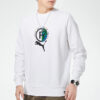 Sudadera con cuello redondo y estampado de juego “Blanco, negro y verde”