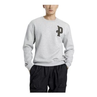 Sudadera con logo universitario “gris”