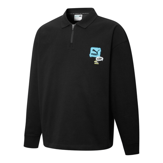 Sudadera con logotipo gráfico de tendencia “Negra”
