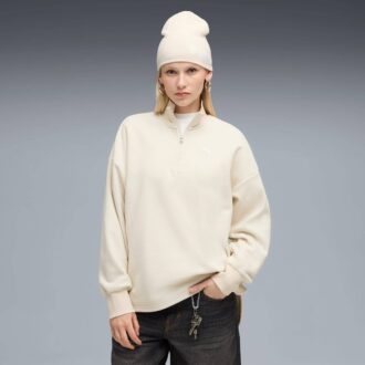 Sudadera con media cremallera para mujer