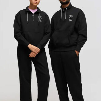 Sudadera con media cremallera PUMA x Ami “Negra”