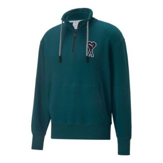 Sudadera con media cremallera PUMA x Ami “Verde”