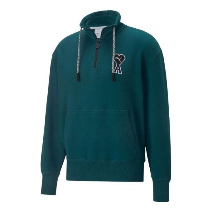 Sudadera con media cremallera PUMA x Ami “Verde”