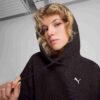 Sudadera corta holgada con capucha para mujer Sudadera corta holgada con capucha para mujer