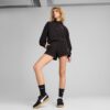 Sudadera corta holgada con capucha para mujer Sudadera corta holgada con capucha para mujer