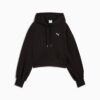 Sudadera corta holgada con capucha para mujer Sudadera corta holgada con capucha para mujer