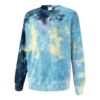 Sudadera de cuello redondo con efecto tie-dye MMQ “Azul”