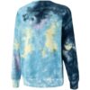 Sudadera de cuello redondo con efecto tie-dye MMQ “Azul”