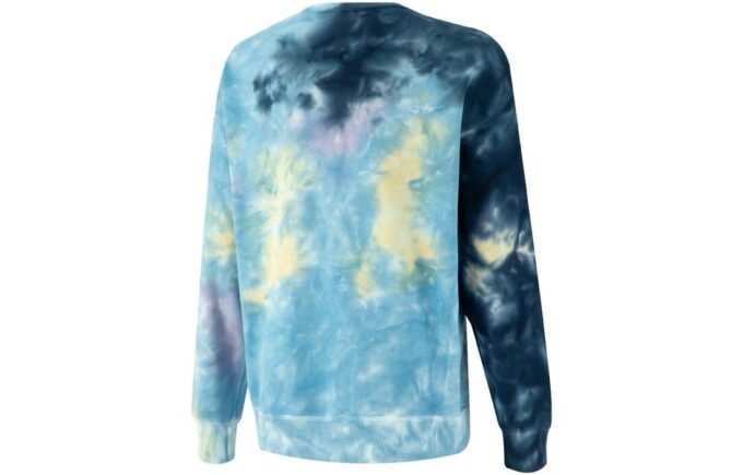 Sudadera de cuello redondo con efecto tie-dye MMQ “Azul”