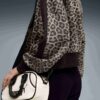 Sudadera de cuello redondo con estampado animal T7 Leopard Luxe para mujer Sudadera de cuello redondo con estampado animal T7 Leopard Luxe para mujer