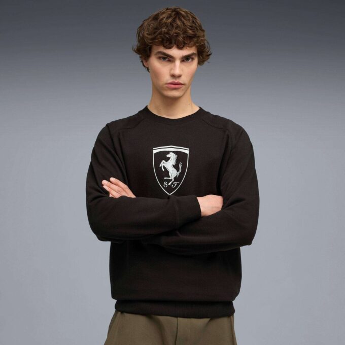 Sudadera de cuello redondo de la Scuderia Ferrari para hombre Motorsport Sudadera de cuello redondo de la Scuderia Ferrari para hombre Motorsport