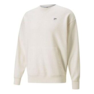 Sudadera de cuello redondo Downtown Waffle “Blanca”