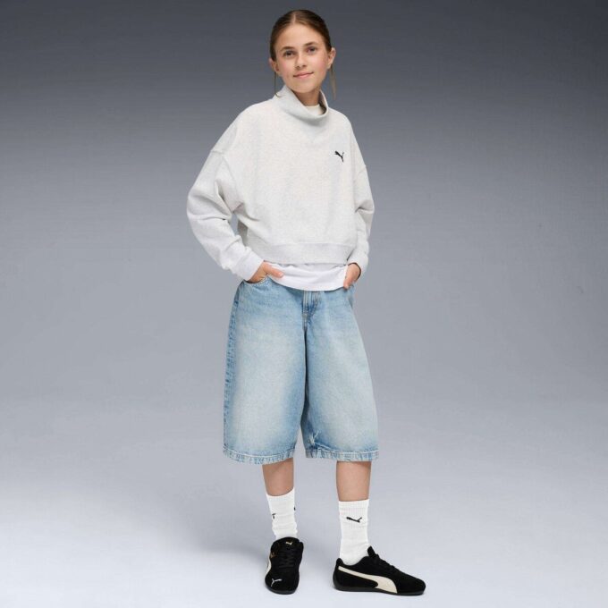 Sudadera de cuello redondo para niños grandes con elementos esenciales de armario Sudadera de cuello redondo para niños grandes con elementos esenciales de armario
