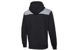 Sudadera deportiva con capucha de polar y logotipo moderno en negro