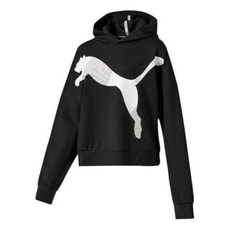 Sudadera deportiva con capucha negra para mujer