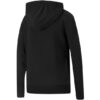 Sudadera deportiva informal con capucha y logo grande para mujer, color negro y rosa