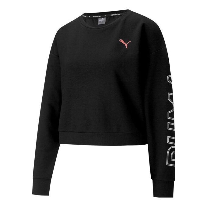 Sudadera deportiva moderna de cuello redondo para mujer, color negro, blanco y rosa