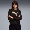 Sudadera Essentials Metallic con cuello redondo para mujer