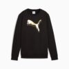 Sudadera Essentials Metallic con cuello redondo para mujer