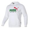 Sudadera informal con capucha y logo estampado “Blanco, verde y rojo”