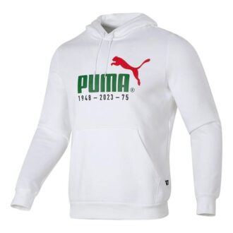 Sudadera informal con capucha y logo estampado “Blanco, verde y rojo”