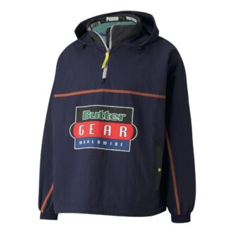 Sudadera ligera con capucha y media cremallera PUMA x Butter Goods “Azul marino”