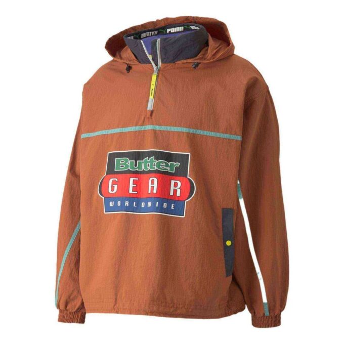 Sudadera ligera con capucha y media cremallera PUMA x Butter Goods “Marrón”