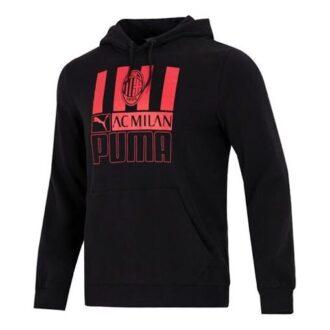 Sudadera negra con capucha del AC Milan Football “Black”