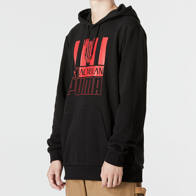 Sudadera negra con capucha del AC Milan Football “Black”