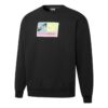 Sudadera negra con cuello redondo y múltiples posiciones Brand Love