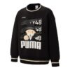 Sudadera negra con el logotipo de PUMA x Staffonly x Monopoly