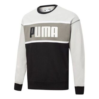 Sudadera retro de corte regular “Negro, blanco y gris”