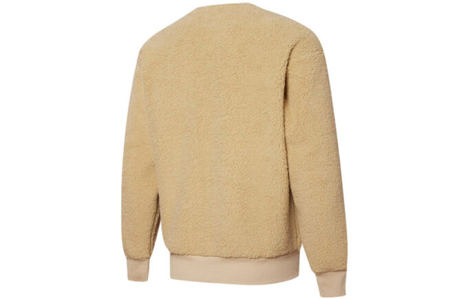 Sudadera retro de sherpa con cuello redondo “Marrón”