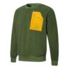 Sudadera retro de sherpa con cuello redondo “Verde”