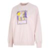 Sudadera rosa con cuello redondo y mangas abullonadas FF (mujeres)