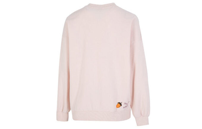 Sudadera rosa con cuello redondo y mangas abullonadas FF (mujeres)